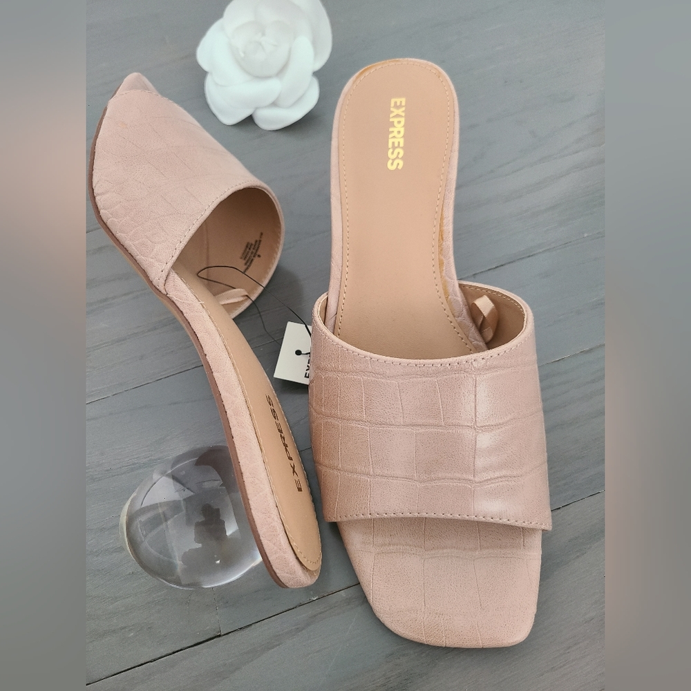 Nude Crystal Ball Heel Sandals